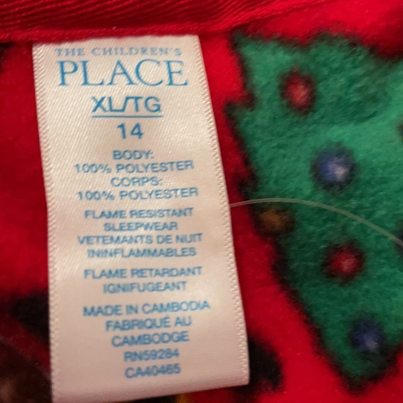 NWT Children’s Place XL14 Hoodie Zip Christmas 🎅🏻 Onesie - Picture 2 of 6
